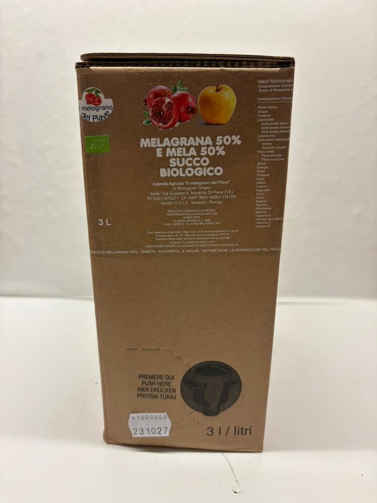 Succo biologico melograno e mela Bag & Box 3L – Il Melograno del Piave